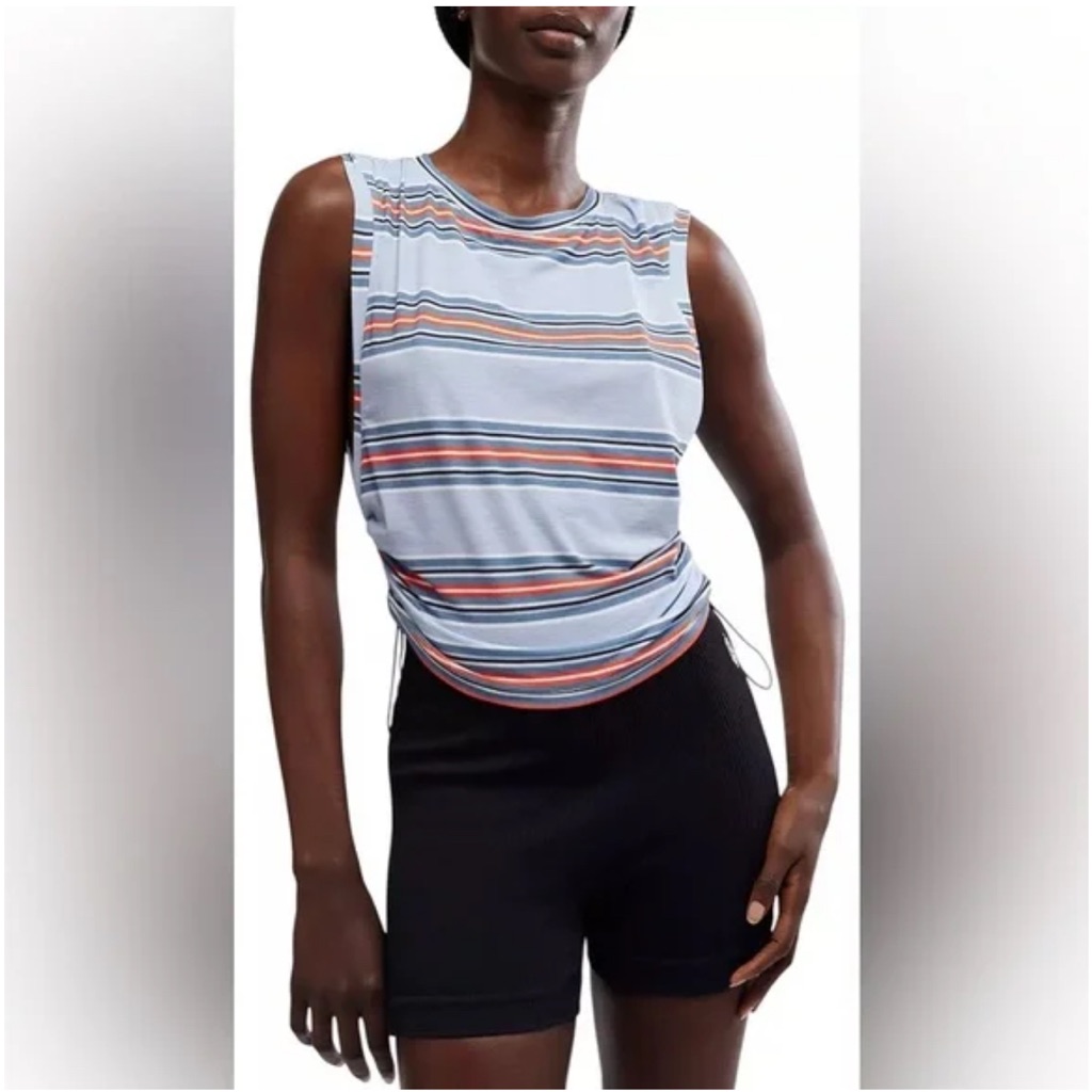 Fp Movement By Free People Striped Muscle Tee - Blue And Red